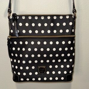 Dooney & Bourke Black and White Polka Dot Crossbody Bag